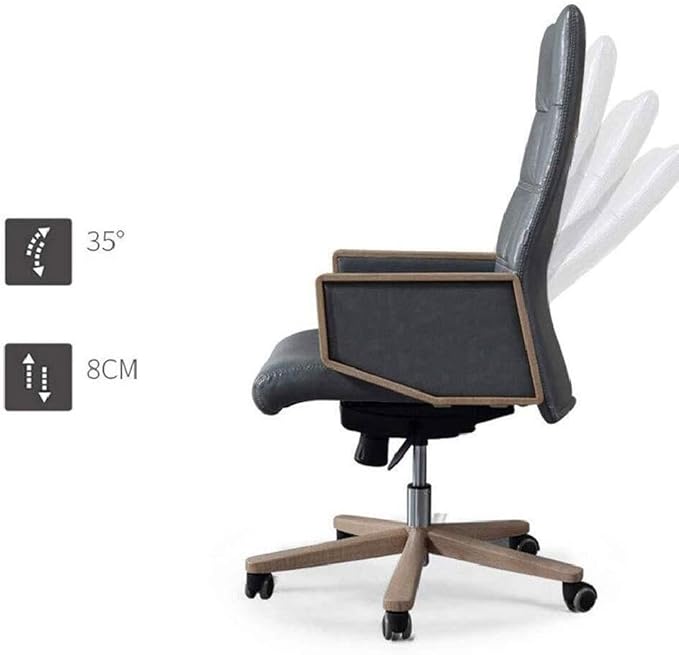 Ergonomic Office Chair with Adjustable Headrest High Back Racing Sport Swivel Chair Flip-Up Armrests PU Leather Executive Gaming Chair 360° Swivel