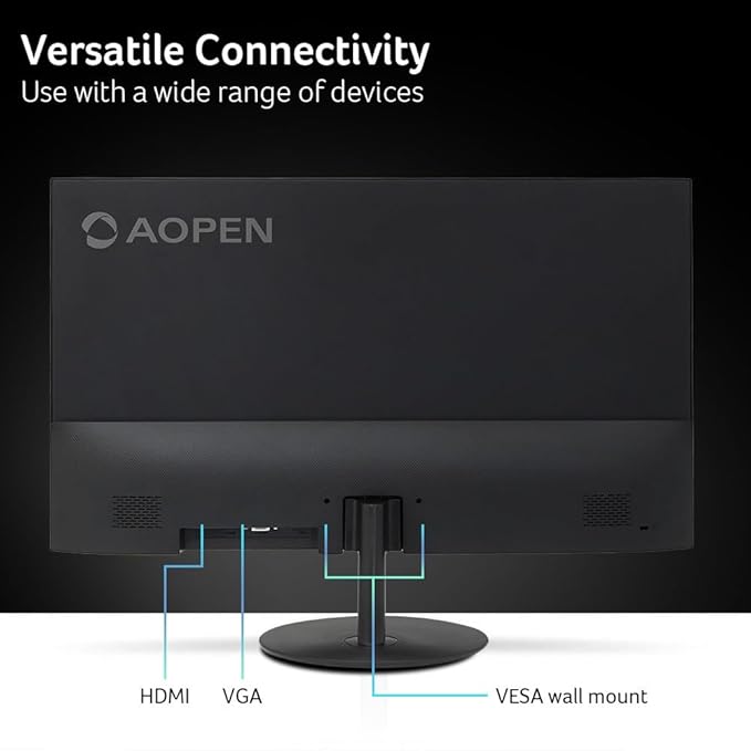 AOPEN by Acer 32SA2Q Abi 31.5 FHD 1920 x 1080 Zero-Frame IPS Gaming Office Monitor | AMD FreeSync Technology | Ultra-Thin Stylish Design | 75Hz | HDR 10 | 1ms TVR | Tilt | HDMI &amp VGA Ports