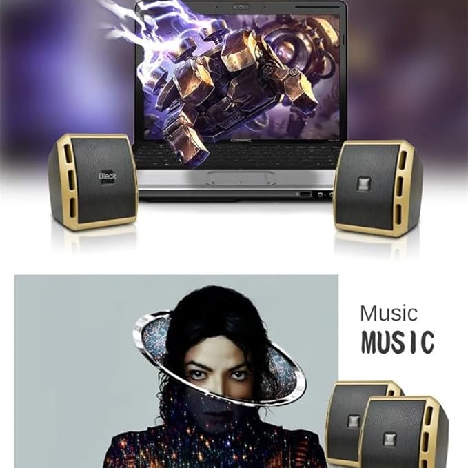 Portable Speakers with Mini Diaphragm for Computers and Laptops Desktop(D)