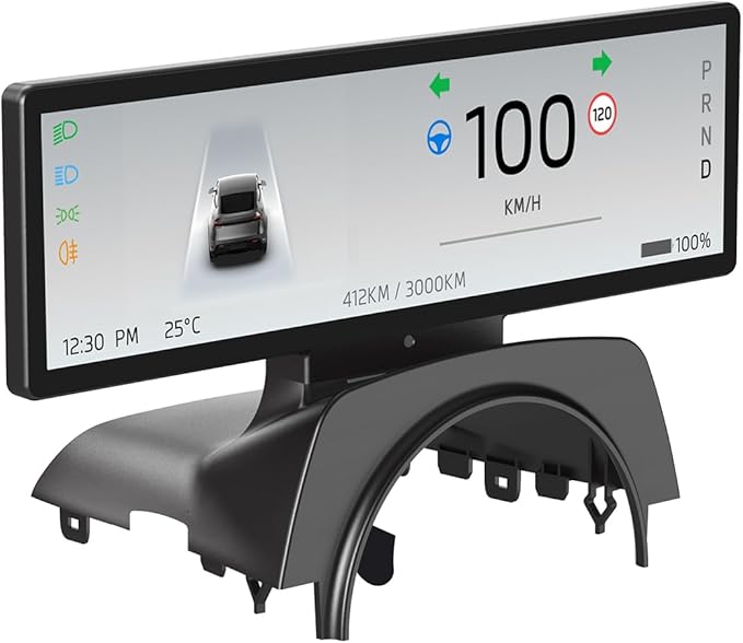 Head Up Display for 2025.09+Model 3 Highland Tesla Model Y Juniper 2025Juniper Accessories 2026 Bluetooth WiFi USB Navigation Power Speed IPS HD Touchscreen