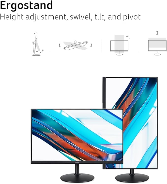 acer 27 Inch 4k IPS Monitor for Home Office &amp Creators | 99% sRGB Color Accuracy | 90w USB-C Port Charges and Connects | Adjustable Height Tilt Swivel Pivot | USB-C DP &amp HDMI | CB272K