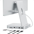 USB C HUB for iMac 24 inch 2021/2023/2024 PULWTOP USB Hub Adapter iMac Accessories for i-Mac M1/M3/M4 with USB C 10Gbps 3*USB A SD/TF Docking Station Support Expand M.2 SSD (Not Included) Silver