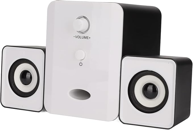 aqxreight USB Powered Desktop Speakers Computer Speakers with Subwoofer for PC Laptop Tablet Desktop Version Black White USB Powered Desktop SpeakerUSB Powered SpeakerComputer SpeakerUSB