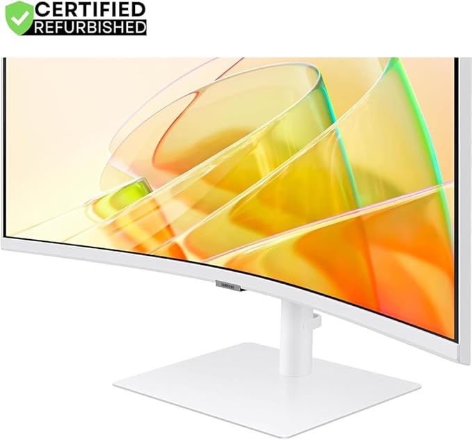 Samsung LS34C650TANXGO 34 inch ViewFinity S65TC Ultra-WQHD 100Hz AMD FreeSync HDR10 Curved Monitor (Renewed) Bundle with 2 YR CPS Enhanced Protection Pack