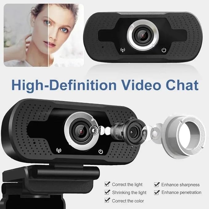 Webcam 1080P Full Web Camera fith Microphone Web Cam 1080p for PC Computer Laptop Desktop Camara Web