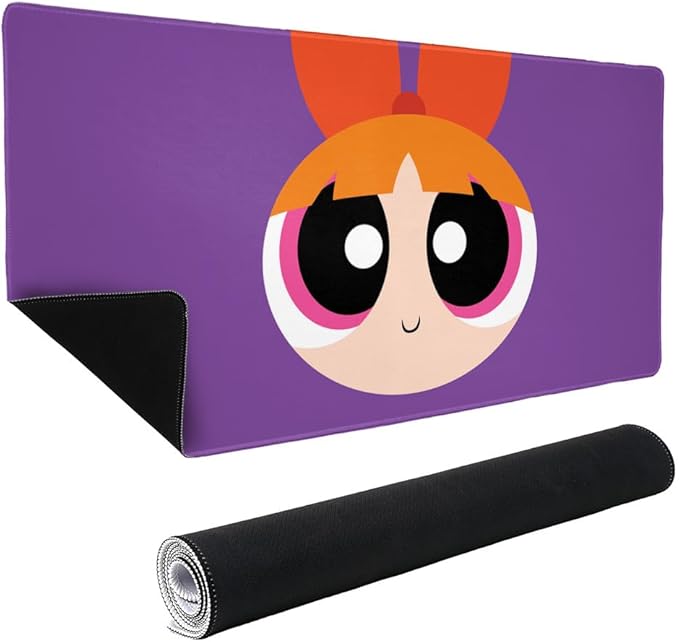 Powerpuff Girls Blossom Head Large Gaming Mouse Pad Desk Mat with Stitched Edges Non-Slip Base for Gamer Home and Office 31.5 x 15.7