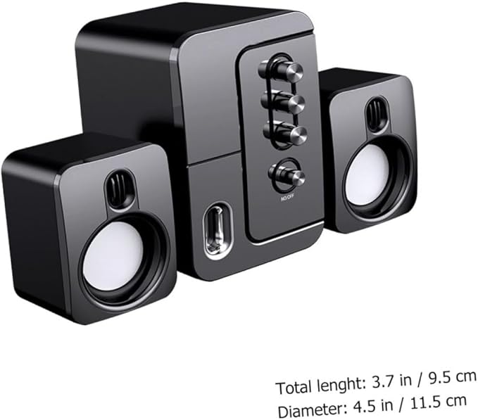 ARTIBETTER USB Computer Speakers Desktop Loudspeaker Box with 3D Surround Sound and Deep Bass Portable Music Speaker for Laptop and Home Office Black