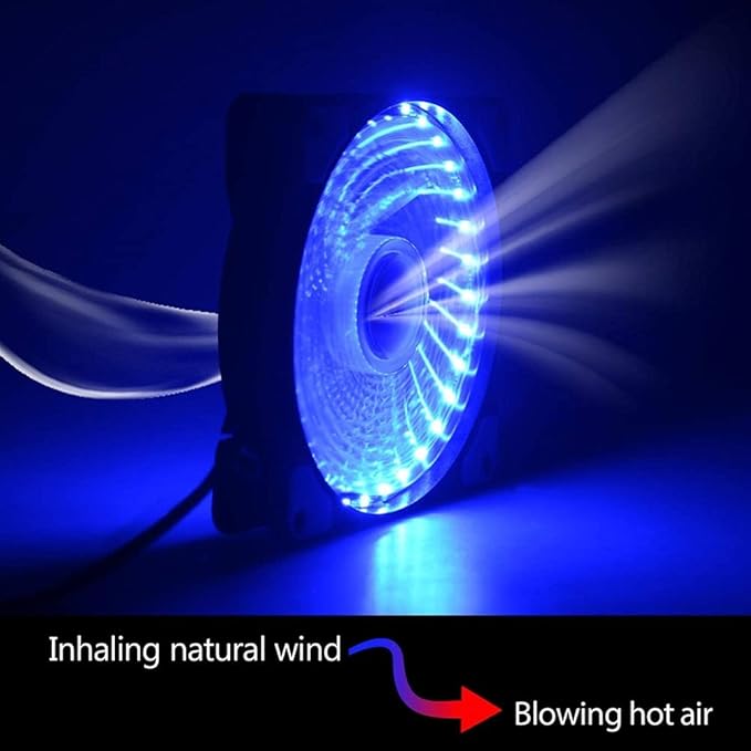 Mute 12cm 33 LEDs RGB Light Cooling Fan Heatsink for Computer PC Case Computer Cooling Fan(Black)