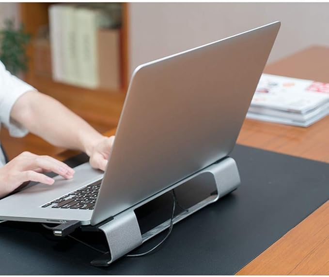 Gaming Laptop Cooler 12-15.6inch Strong WindDual USB 2.0 Ports Adjustable Mount Stand (Color : A)