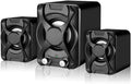 AUX Wired Computer Subwoofer Speakers Bass Reinforcement Stereo 2.1 for PC Phone Loudspeaker(D)