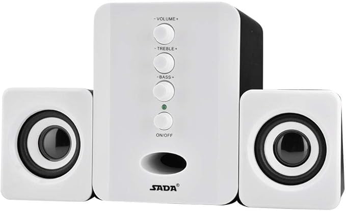 Bewinner Computer Speakers for Desktop or Laptop PC | USB-Powered Bookshelf Speakers - Active Near Field Monitors - Studio Monitor Speaker Bass Speaker High-Performance Loudspeaker (White)