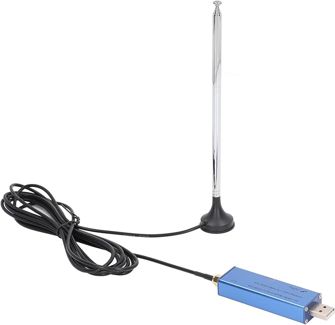 25-1760MHz Receiver Kit SDR Radio USB Dongle Receiver with Antenna and Socket for Scanner