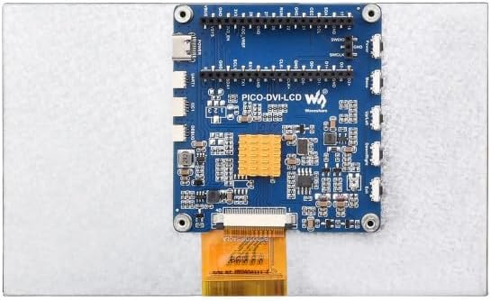 7 inch DVI Display Module for Raspberry Pi Pico IPS Panel 1024×600 Pixel DVI Interface Communication Suitable for Advertisement Picture Display and Other Application Scenarios (PICO-DVI-7inch)