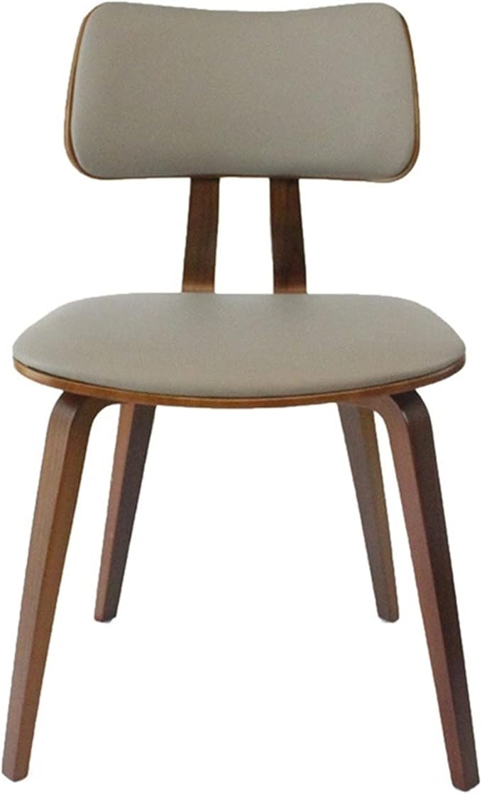 Adjustable Office Computer Chair with Armrest Solid Wood Dining Chairs Kitchen Furniture Hotel Restaurant Chair Household Backrest Room(Green Gray-Walnut)