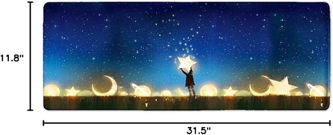 Personalized Mouse Pad – Gaming 11.8 x 31.5 inch Non-Slip Large Size Rubber Base Eco-Friendly Mat Desk Mousepad Keyboard Customized Photo Text Name Picture Gift