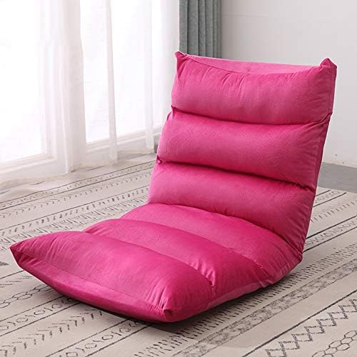 Floor Chair Floor Chair Meditation Chair with Backrest Folding Computer Chair on The Bed 5 Gears Adjustable Removable and Washable Lazy Leisure Sofa for Bay Window Bedroom (Color : Brown)