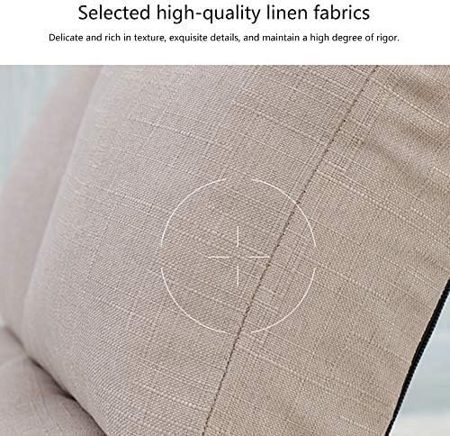 ELEFOCUS Folding Single Sleep Independent Liner Lazy Leisure Sofa Removable and Washable Computer Bed Chair(Beige)