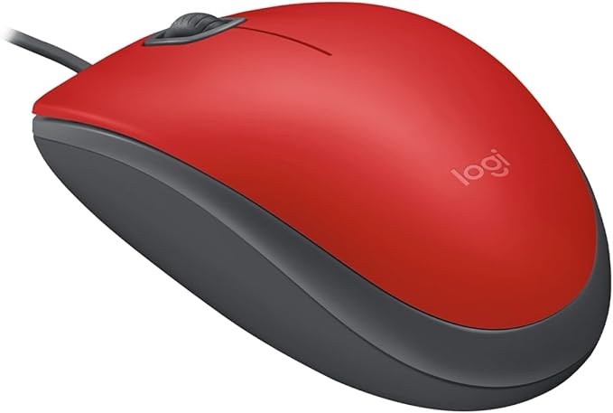 Logitech M110 USB Optical 1000DPI Ambidextrous Red mice