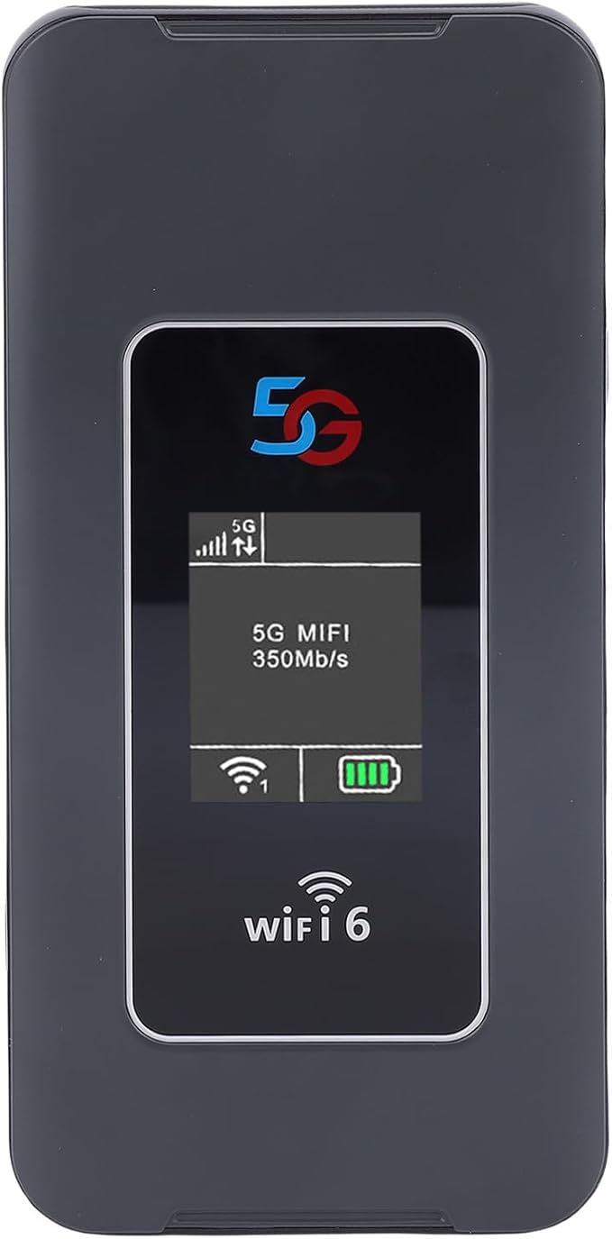 Ultra Fast WiFi 6 Portable Router 5G Mobile Hotspot 8000mAh Battery IP67 Rugged Design Hotspot Travel Business with Global Use Ideal for Travel Business &amp