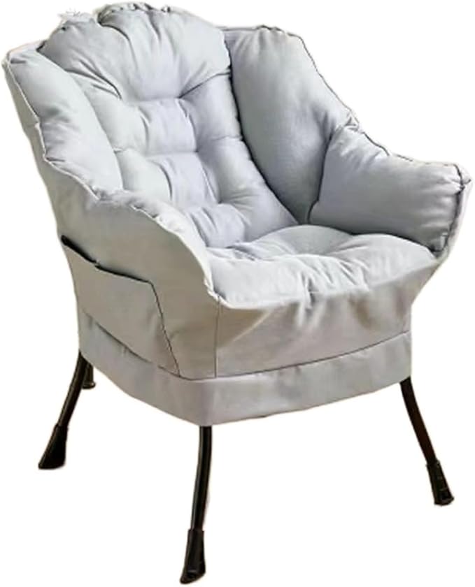 Gaming Chair Computer Chair Sofa Wholesale Armchair Bedroom Comfortable Chair Armchair Chair (Color : Tq Light Gray Cotton)