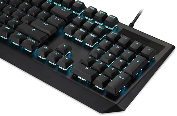 Mechanical Gaming Keyboard USB Wired Keyboard Anti-ghosting Gaming Keyboard Full Size PC Keyboard for Laptop Desktop Computer 104 Key Black