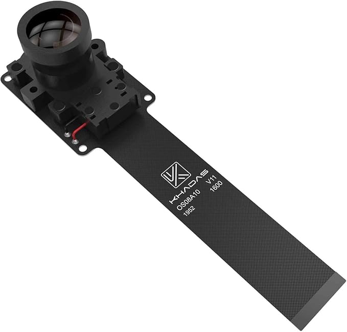 Khadas OS08A10 8 megapixel HDR Camera Module MIPI-CSI Interface with Flexible FPC Cable M12 Interchangeable Lens 4 Channels 160 Degrees Perspective Applications for Robot Vision.
