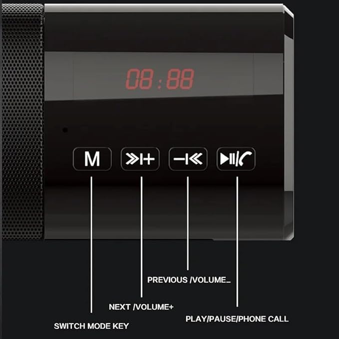 JSEIAJB 5.0 Speaker Sale Audio Soundbar FM AUX with Mic Compatible for Mobile Phones Computer(Black)