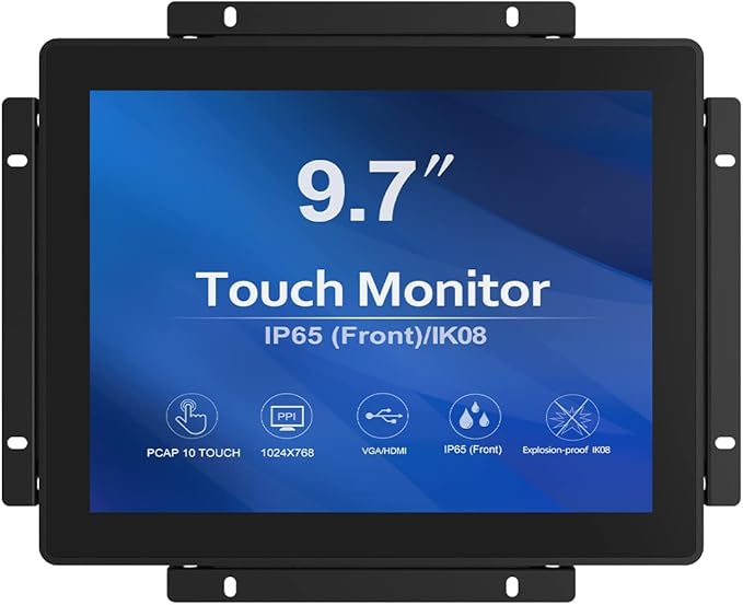 GreenTouch 9.7 Inch Open Frame 1024x768 PCAP Touch Screen Monitor Embedded Touch LCD Display for Industrial