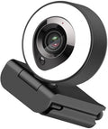 Veemoon 4k High Definition Webcam with Auto-Focusing USB Computer Camera and Built-in Mic for Live Streaming Video Conferencing and Vlogging with Fill-in Light