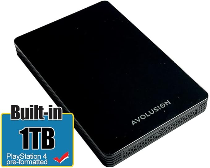 Avolusion HD250U3-Z1-PRO 1TB USB 3.0 Portable External Gaming Hard Drive (for PS4 Pre-Formatted)