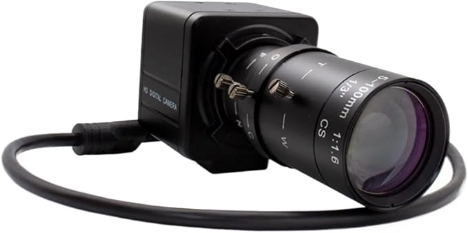 3 4 5 8MP Mini Industrial Video Camera with 5 100mm Manual Zoom CS Mount Lens 4K CMOS Webcam Indoor Security Audio