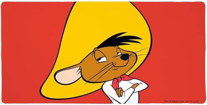 Looney Tunes Speedy Gonzales Large Gaming Mouse Pad Desk Mat with Stitched Edges Non-Slip Base for Gamer Home and Office 31.5 x 15.7