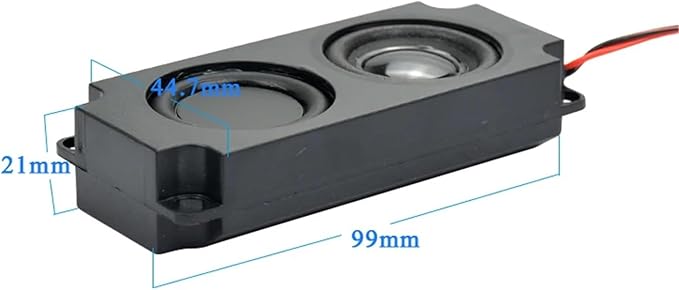 2Pcs Audio Portable Speakers 10045 LED TV Speaker 8 Ohm 5W Double Diaphragm Bass Computer Speaker DIY