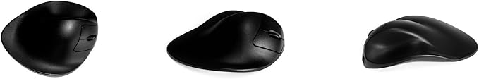 Wireless Light Click HandShoe Mouse - Small Black Ergonomic Mouse for Right Hand - Compatible with Mac Windows Linux