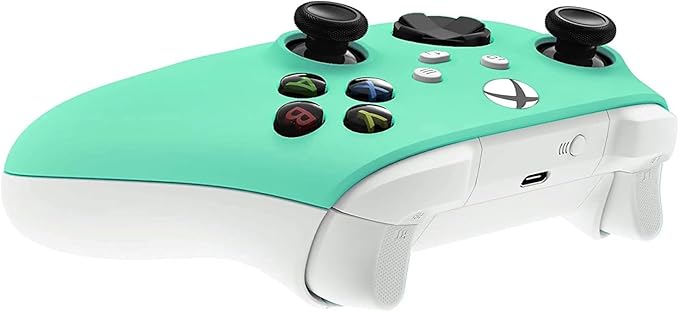 Custom Controllerzz Wireless Controller for Microsoft Xbox Series X/S &amp Xbox One - Custom Soft Touch Feel - Custom Xbox Series X/S Controller (X/S Green Mint)