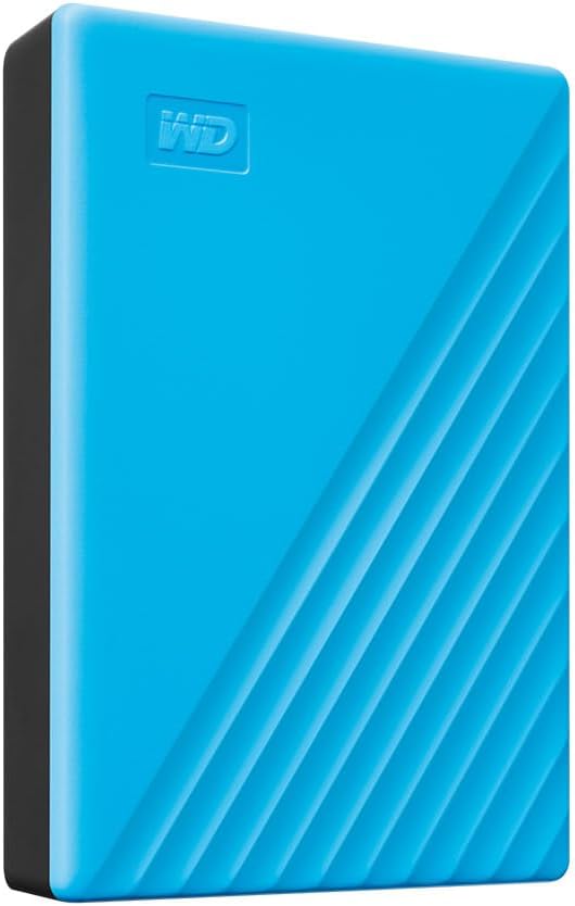 WD 4TB My Passport Portable External Hard Drive Blue backup software with defense against ransomware and password protection USB 3.1/USB 3.0 compatible - WDBPKJ0040BBL-WESN