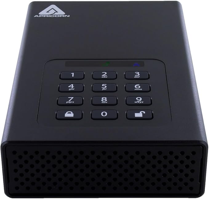 Apricorn 18TB Aegis Padlock DT 256-Bit Encrypted USB 3.0 Hard Drive (ADT-3PL256-18TB)