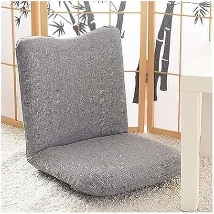 ELEFOCUS Floor Chair Portable Recliner Chair with Back Support Foldable Floor Seats with Multiple Angles for Bedroom Balcony(Grau)