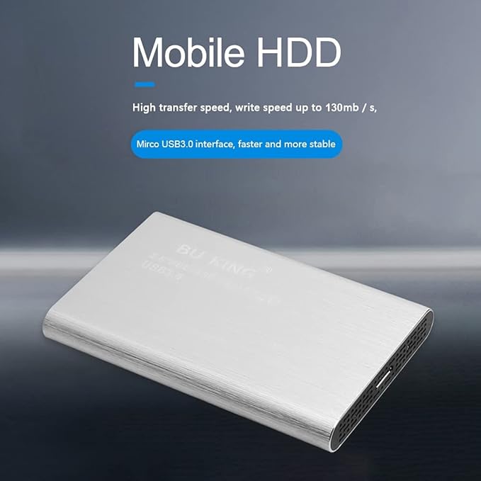 Connectors YD0011 External Hard Drive USB 3.0 Portable HHD Aluminum Shell Round Edge - (CN Cable Length: 160g)