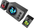 1Set Wooden Multimedia Subwoofer Speaker System Powered Desktop Loudspeaker Box for Laptop and Sound Enhancement