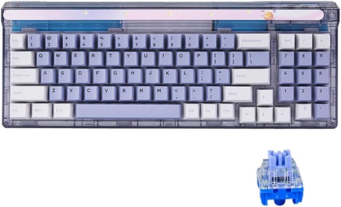 Newmen GM780 Wireless Gaming KeyboardWired/Bluetooth/2.4G 75% RGB Backlit Hot Swappable USB C Mini Compact Mechanical Keyboard78 Keys Small Computer Keyboards for PC/Laptop/Win/MacStarscape Switch