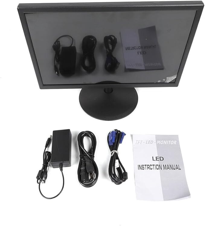 19 LED Screen Display Smart Digital AV LED HD Monitor Player 16:10 RGB VGA+HDMI 1440×900 HDMI Ergonomic Tilt for Computer/Gaming/Kitchen/Camera