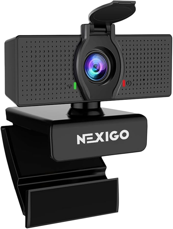 NexiGo N60 1080P Webcam with Microphone Software Control &amp Privacy Cover USB HD Computer Web Camera Plug and Play for Zoom/Skype/Teams Conferencing and Video Calling