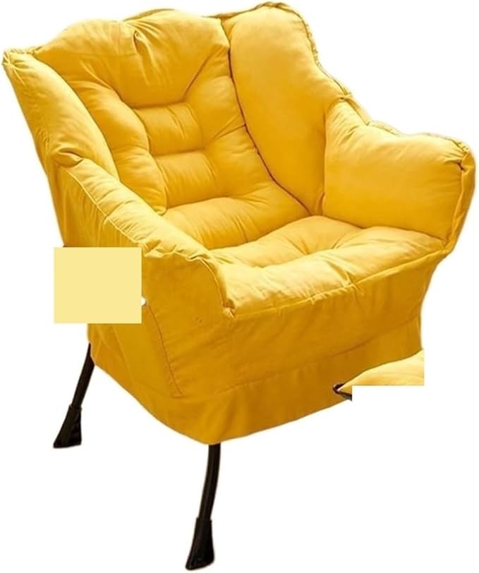 Gaming Chair Computer Chair Sofa Wholesale Armchair Bedroom Comfortable Chair Armchair Chair (Color : Tq Yellow Suede Pe)