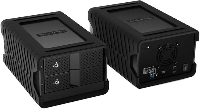 Glyph Technologies Blackbox PRO RAID 16TB (2x8TB) 2-Bay USB-C 3.2 Gen 2 RAID Array Black