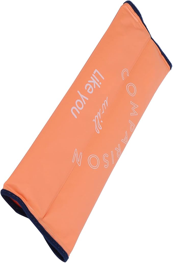15.3 * 13in Ice Pad PVC Cool Car Liquid Cooling Pillow Ice Pillow Block Ice Pad for People in Hot Summer (7882 Orange Yellow Bottom)