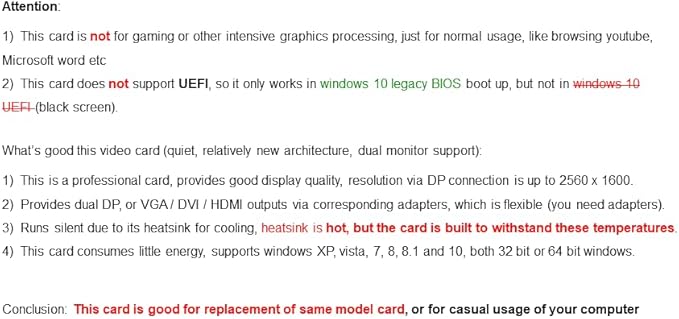 Quadro NVS 295 with Dual DP displayport (DP) outputs Both Half and Full Brackets fits Both Full or SFF Size Computer (1 Year Warranty)