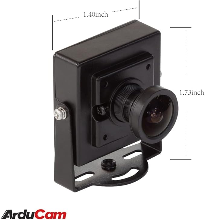 Arducam 16MP Wide Angle USB Camera with Metal Case 1/2.8 CMOS IMX298 Mini UVC USB2.0 4K Video Webcam with Microphone with 3.3ft/1m Cable for Laptop