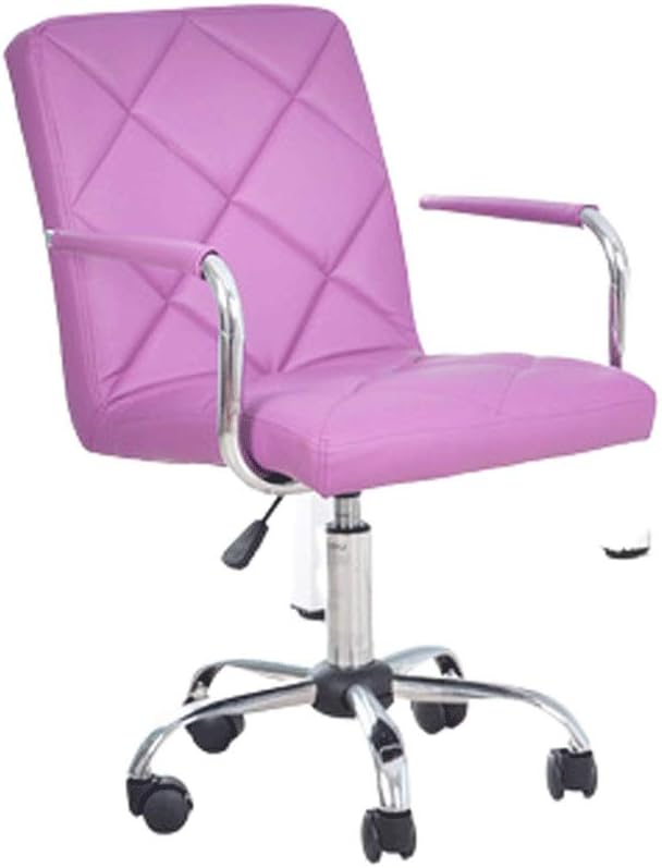 YYDS Chair Lovely Bedroom Gaming Chair Computer Office Chair with Steel Feet Ergonomic Home Rotatable Desk Chair for Live Broadcast Ergonomically (Size : Purple)