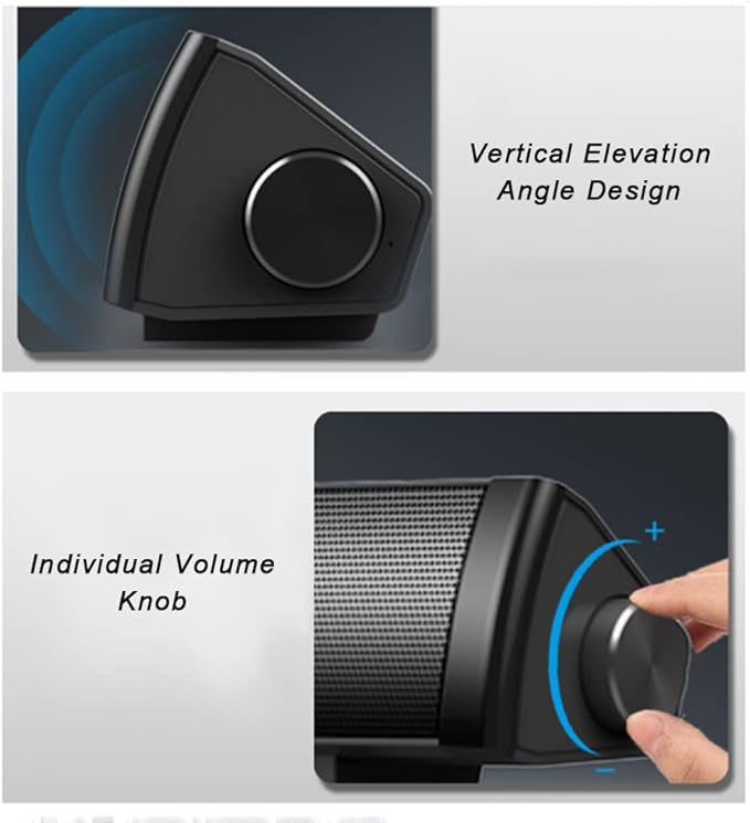 Desktop Computer Speaker 3.5mm Audio Jack 3D Stereo Sound Bass Speaker for Home Office